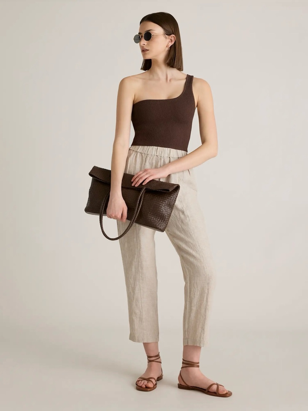 Quince | 100% European Linen Tapered Ankle Pants in Flax ~ Large